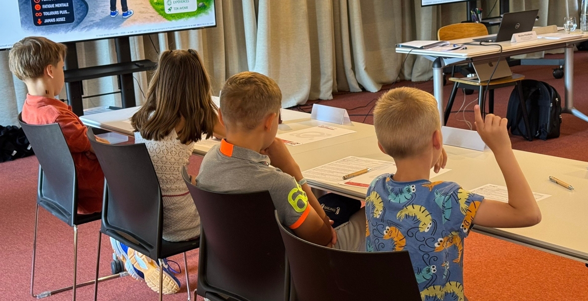 Les enfants lors du parcours &laquo; Lucidit&eacute; num&eacute;rique pour les enfants (11&ndash;13 ans) &raquo;