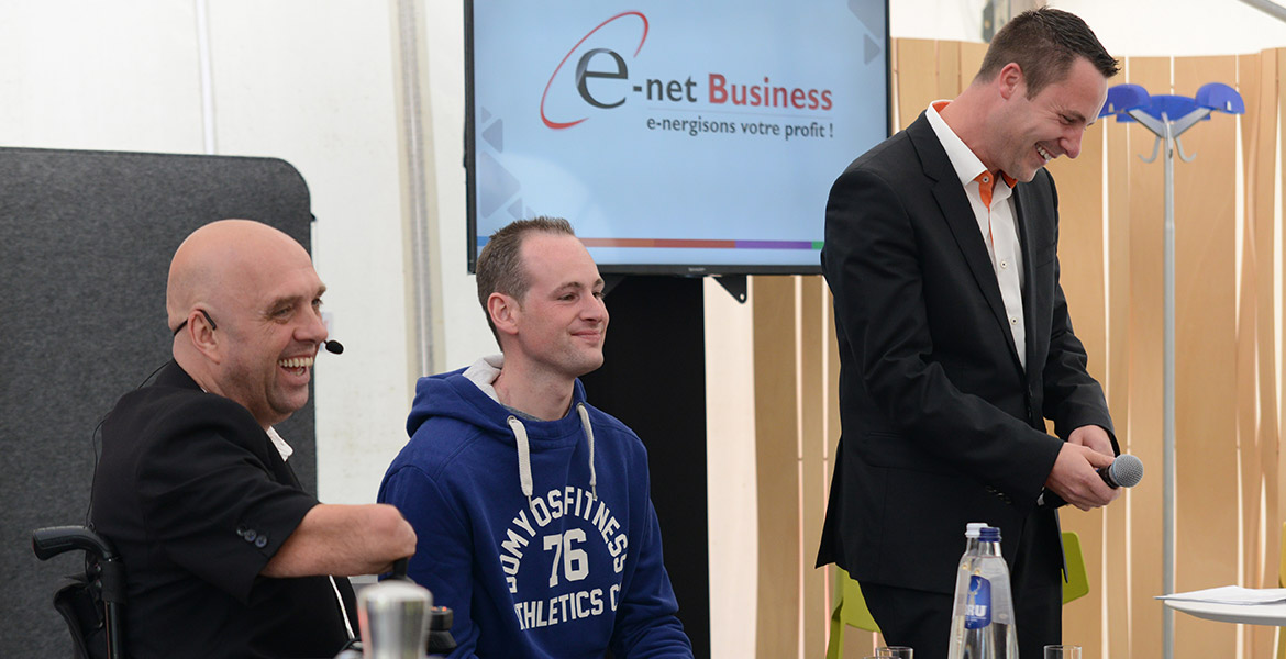 Philippe Croizon lors de l’événement e-net. en 2016.