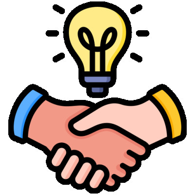 Deux mains scellant notre collaboration